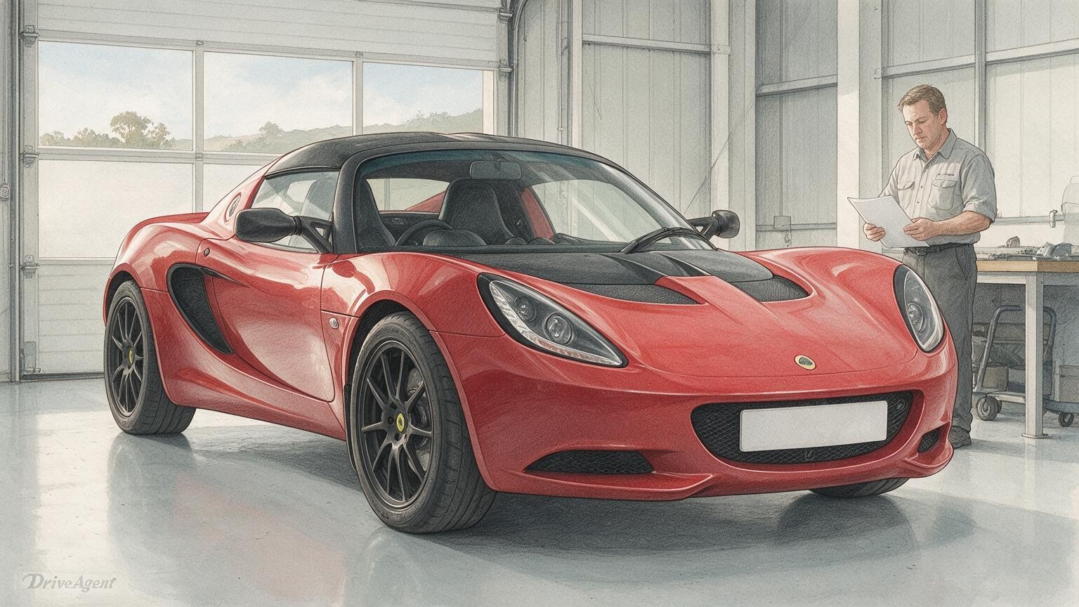 DriveAgent illustration of the Lotus Elise