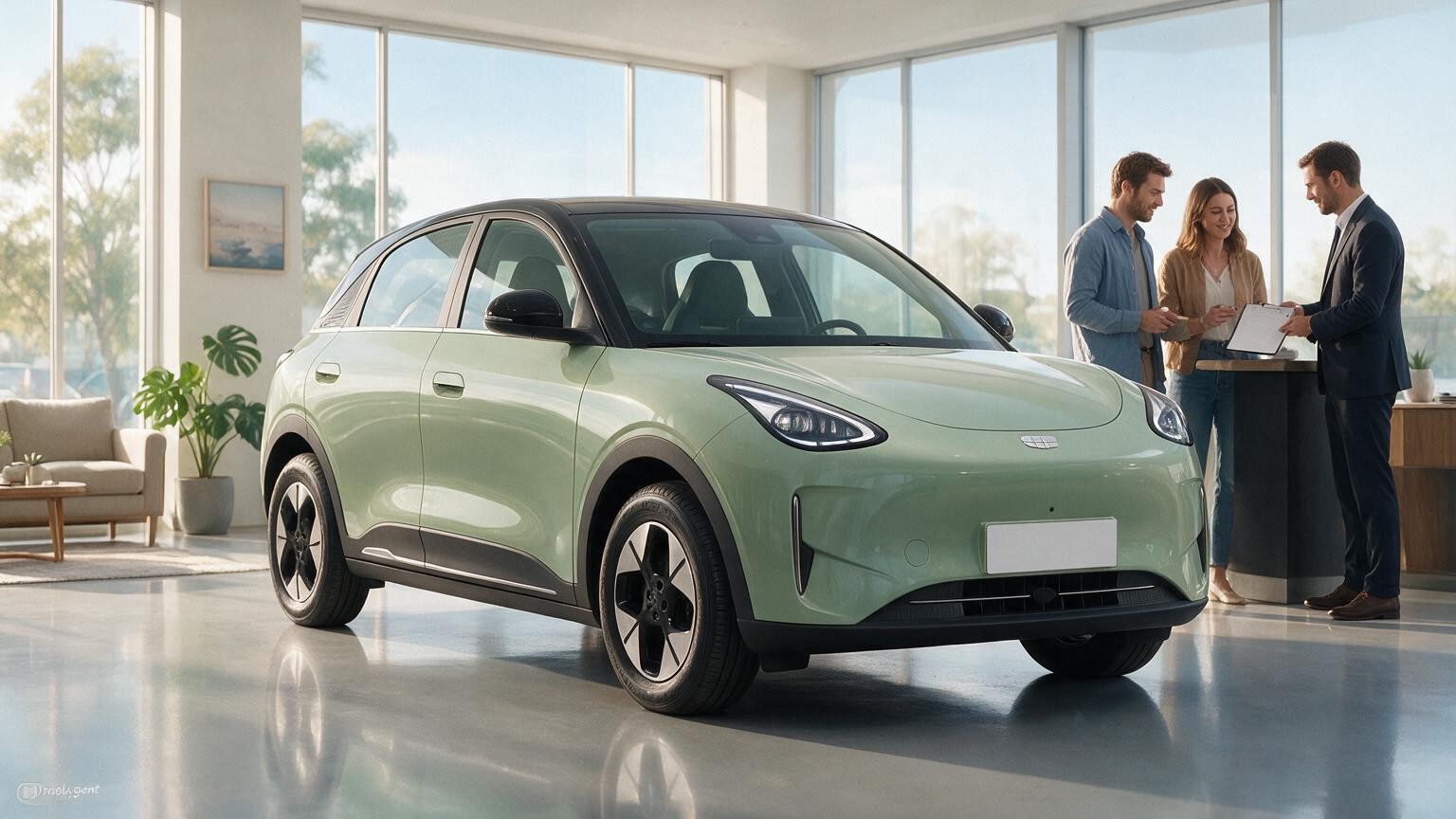 DriveAgent illustration of the Geely EX2