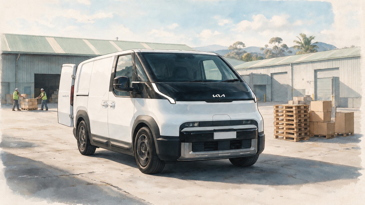 DriveAgent illustration of the Kia PV5 Cargo