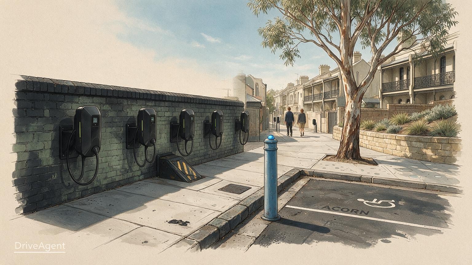 Concept illustration for: NSW adds $16.5 million for kerbside EV chargers and fleet electrification