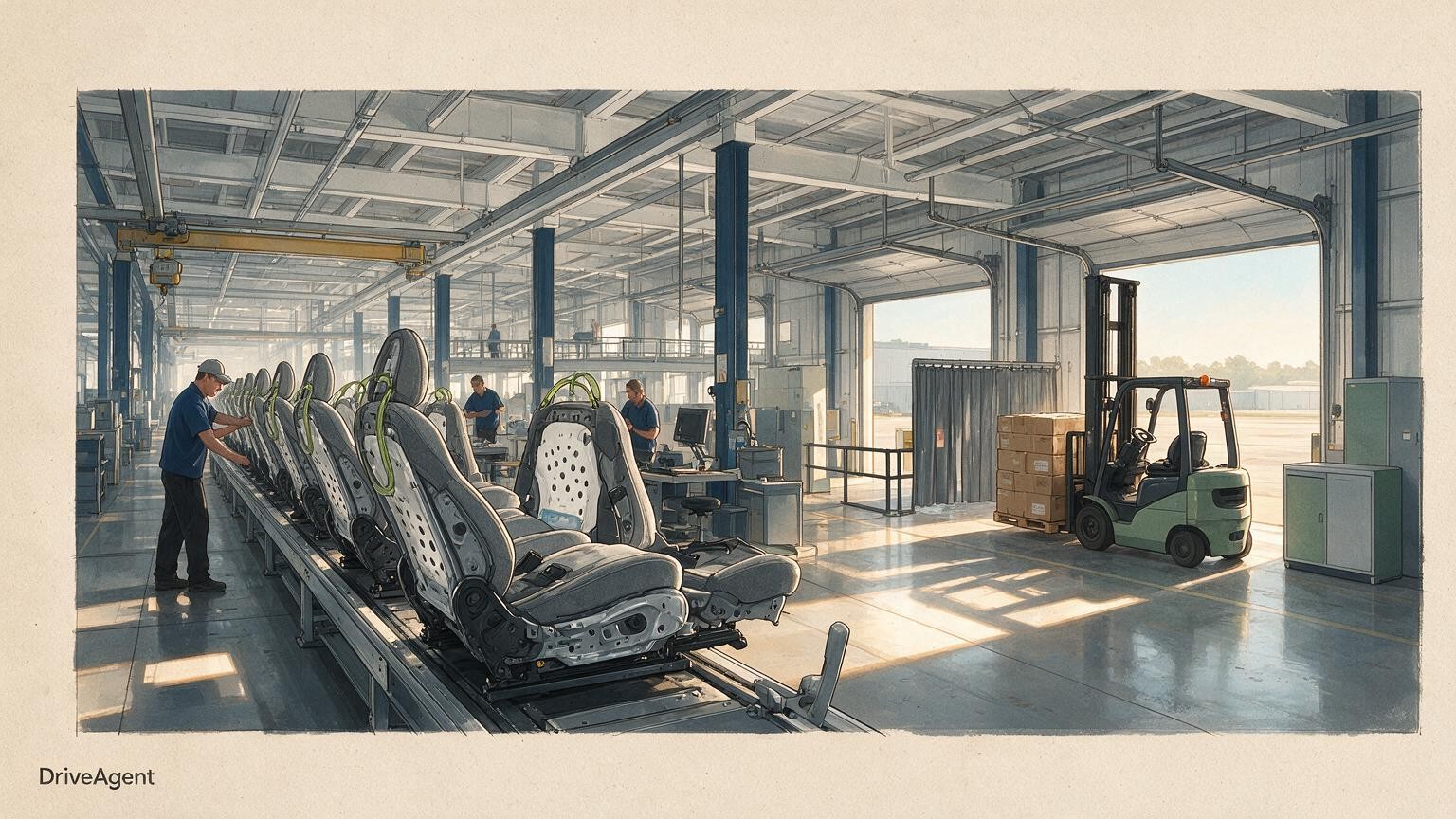 Concept illustration for: Brose Sitech to build first US seat plant in South Carolina to supply Scout Motors