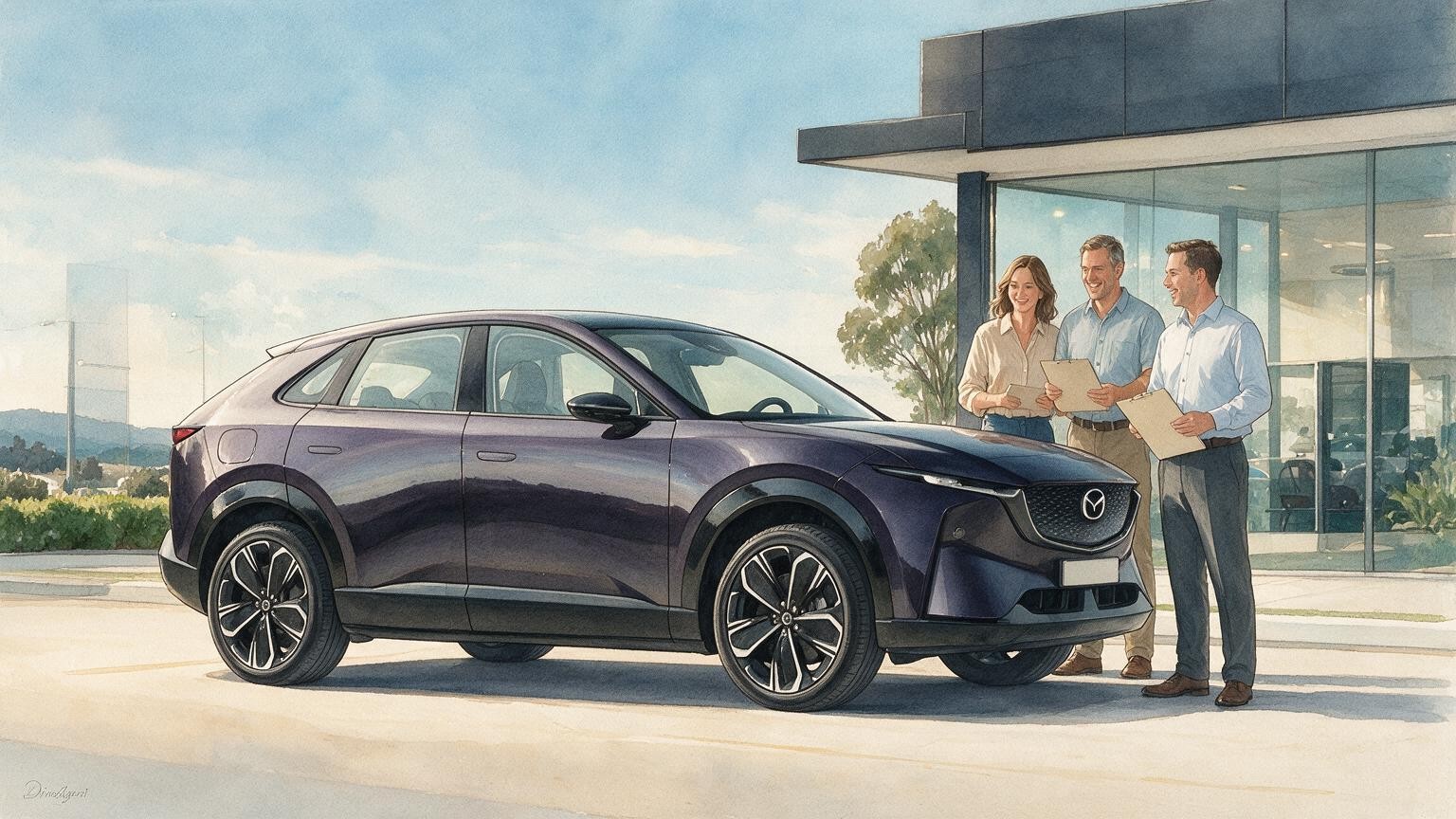 DriveAgent illustration of the Mazda CX-6e
