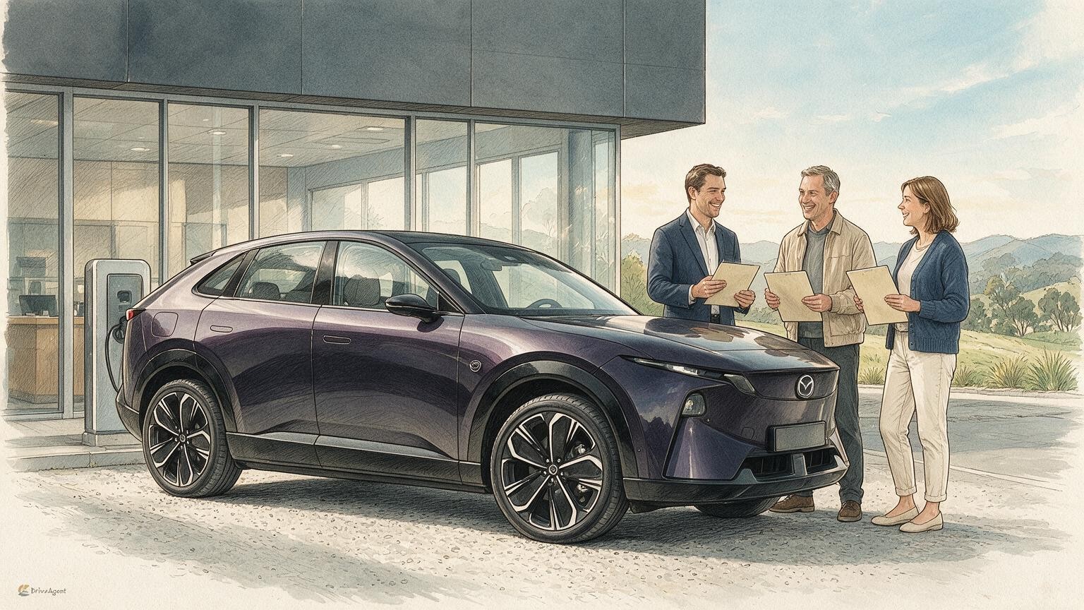 DriveAgent illustration of the Mazda CX-6e