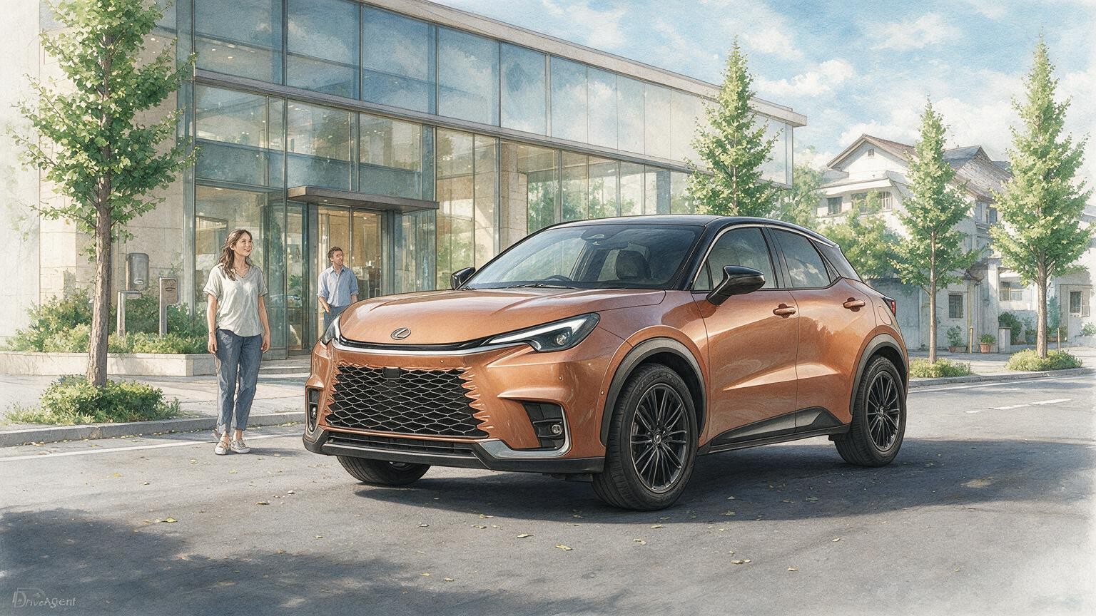 DriveAgent illustration of the Lexus LBX