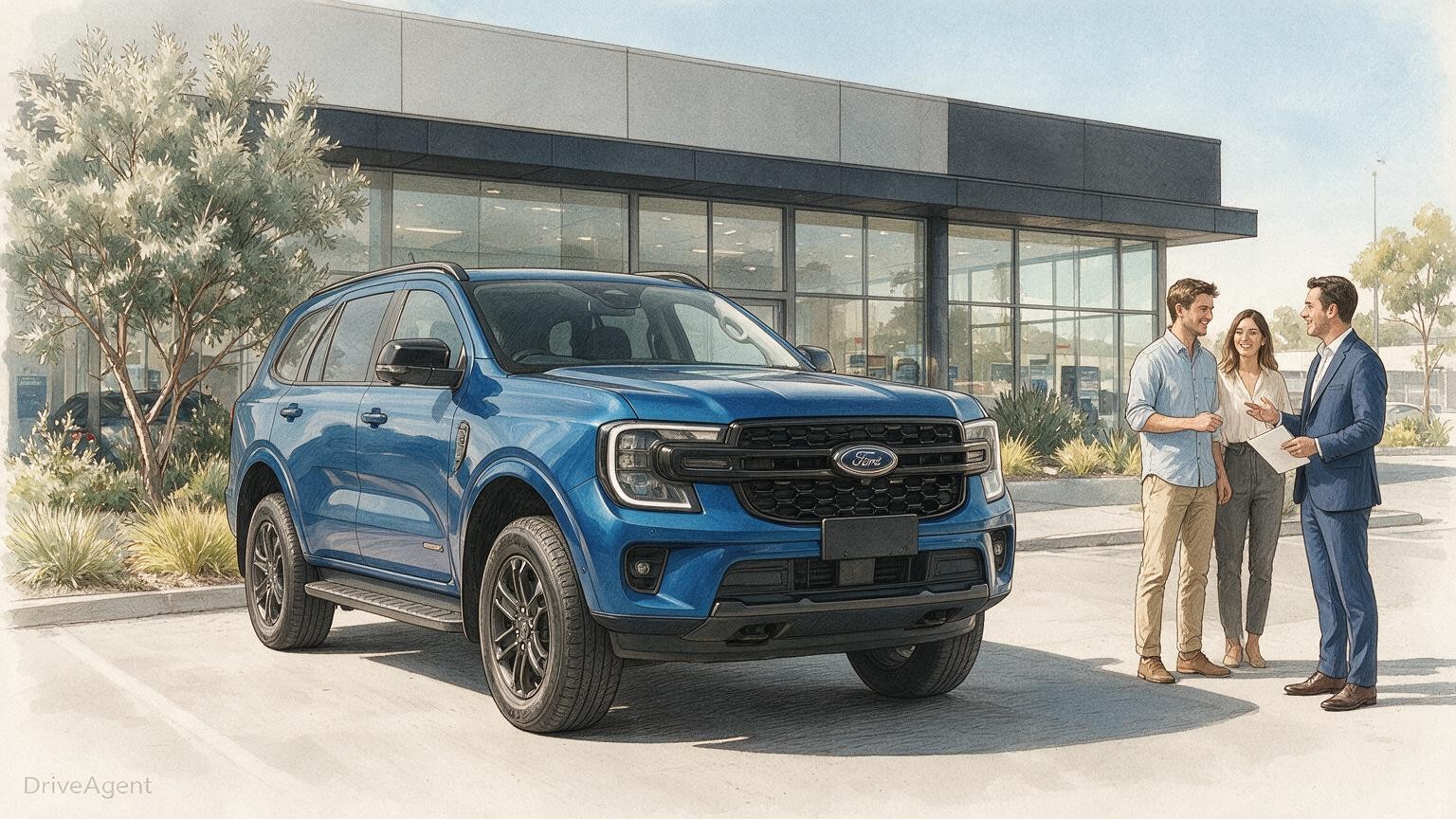 DriveAgent illustration of the Ford Everest Sport