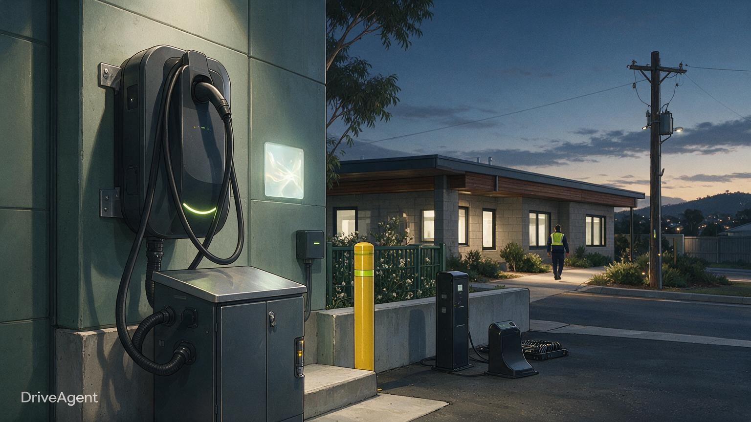 Concept illustration for: ARENA backs $5.35 million trial of up to 130 electric vehicles in Australia's largest commercial vehicle-to-grid deployment