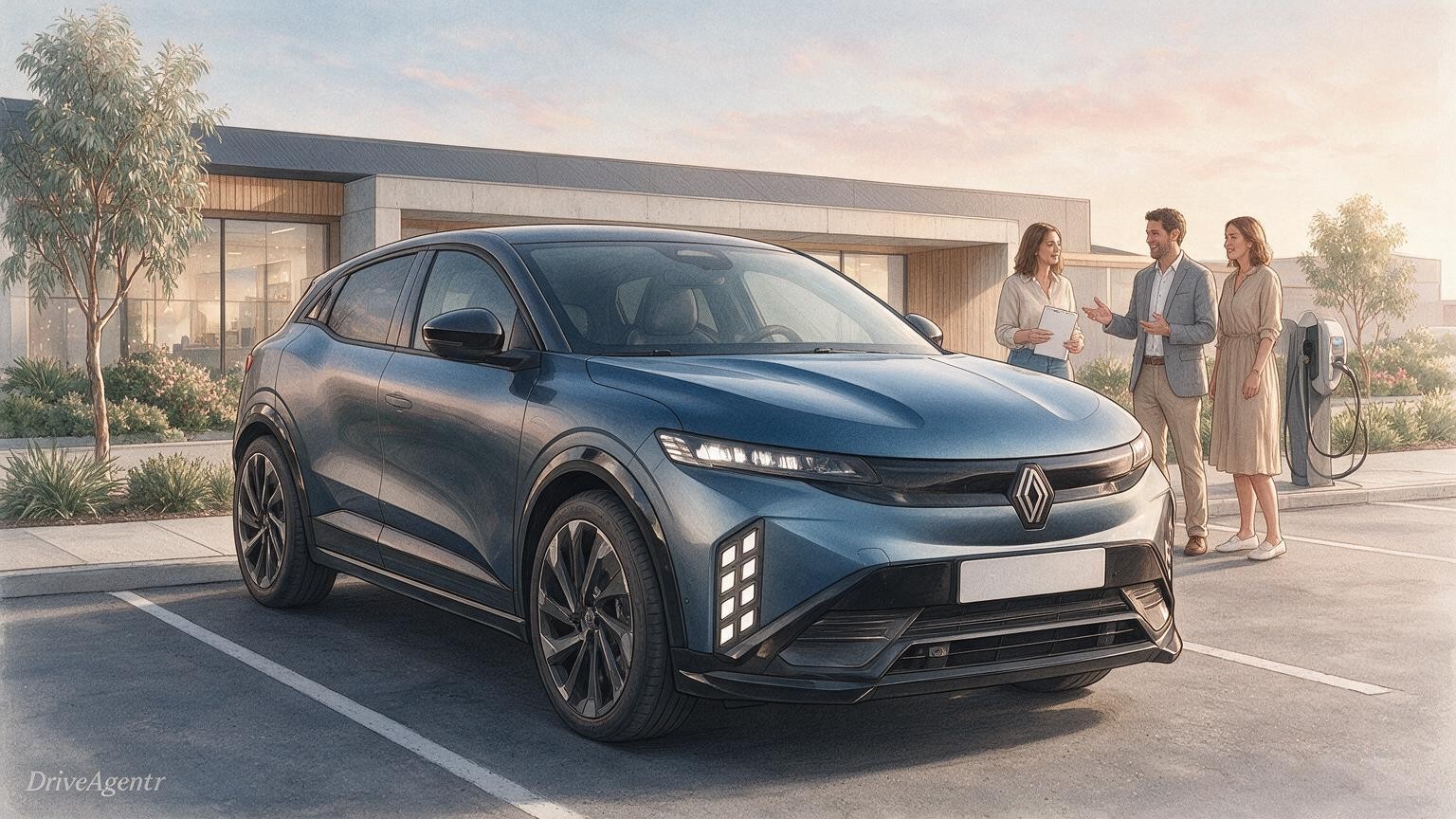 DriveAgent illustration of the Renault Megane E-Tech