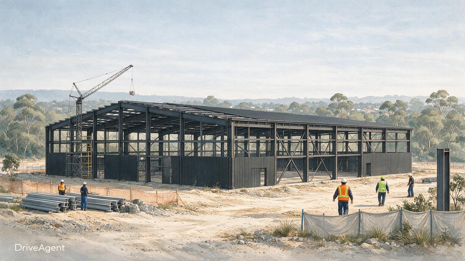 Concept illustration for: Nowra electric bus factory tops out as Foton facility moves towards first phase completion