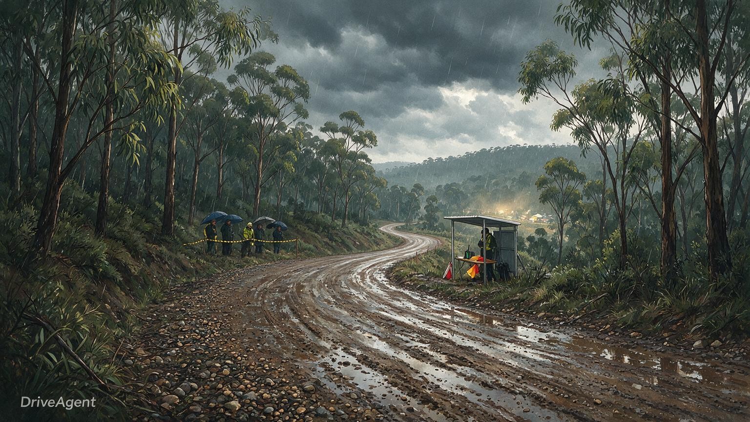 Concept illustration for: Lewis Bates wins Adelaide Hills Rally to extend ARC championship lead
